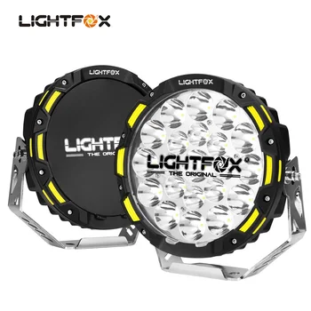 LIGHTFOX Nepremočljiva 9 Palčni Krog Pozornosti LED Luči za Vožnjo 4X4 Offroad