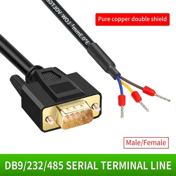 Moški Ženski RS232 DB9 Null Modem Kabel Priključek 485 Priključite Kabel 9pin COM Vrata 235 Priključek Line Zaščiteni 9 Pin Plug Letalstva