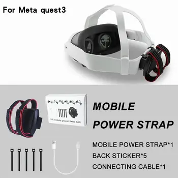 Baterija Trak Za Oculus Quest 2 3 dodatna Oprema Nastavljiv Mobilne Moč Določen Pas Za VR Očala Baterije Mobilnih Moč L9K6