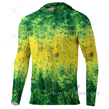 SPELISPOS Moški pulover s kapuco Ribolov Jersey Sonce Zaščite UPF 50+ Dolg Rokav UV Lahka Pohodništvo Majica Dihanje Ribiško Oblačila