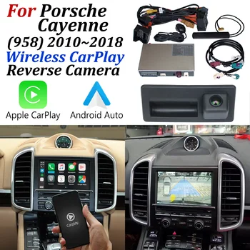 Za Porsche Cayenne 958 92A 2011~2018 Brezžični Apple CarPlay Avto Auto Play Android Ogledalo Podporo HD Pogled od Zadaj Vzvratno Kamero