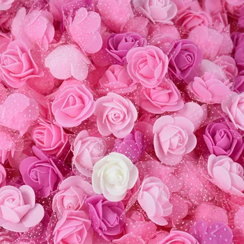 100/200pcs Mini Peno Rose Cvet Umetno Ponaredek Cvet Glavo medvedek Darilo Rose Valentines svate, Dekoracijo Dobave