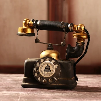 Vintage Ameriški Stil Industrijske Telefon Smolo Model Okras V Dnevni Sobi Simulacije Obrti, Vina Kabineta, Dekoracijo
