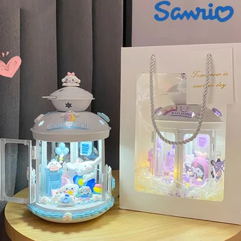 Sanrio Kuromi Cinnamonroll Moja Melodija Kitty Candelabra Kawaii 3d Noč Svetlobe Anime Risanke Slika Punco, Darilo za Rojstni dan Dekor