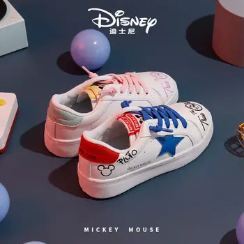 Disney otroška Obutev Pomlad Jesen Otrok Bela Mickey Mouse Čevlji Dekleta 