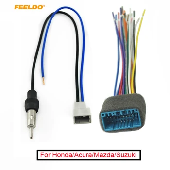 FEELDO 1Set Car Audio Stereo Vodja Enote Pas Z Radio Antena Kabel Za Honda/Acura/Mazda/Suzuki #FD-1577
