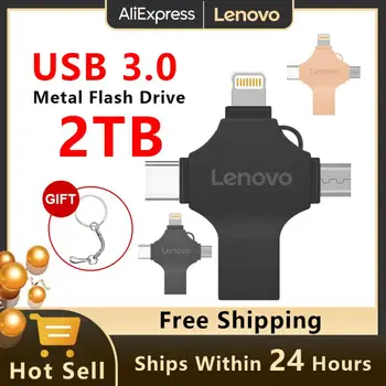 Lenovo 4 V 1, USB Flash Disk 2TB Prenosni Pero Disk 128GB 256GB 512GB USB Pomnilnik 1TB 2TB U Disk Za prenosni RAČUNALNIK Brezplačna dostava