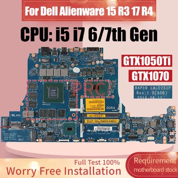 BAP10 LA-D751P Za DELL Alienware 15 R3 17 R4 Prenosni računalnik z Matično ploščo i5, i7 6/7 Gen GTX1050Ti GTX1070 0CTW8D Zvezek Mainboard