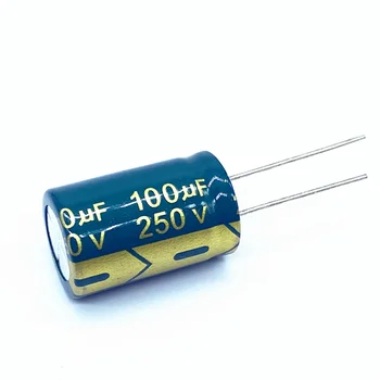 100 kozarcev/veliko visoka frekvenca nizka impedanca 250v 100UF 250v 100UF aluminija elektrolitski kondenzator velikosti 16*25 20%