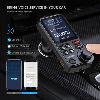 Brezžična tehnologija Bluetooth Audio Polnjenje FM Oddajnik Prostoročno MP3 Predvajalnik, Bluetooth 5.0 DC9-28V Za Avtomobilski Zvočni Sistem Dropshippi J0B2