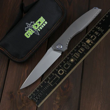 Zelena trn, Lee folding nož D2 rezilo, TC4 Titanov 3D ročaj kampiranje na prostem sadje nož EOS orodje