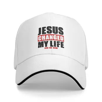 Klasična Unisex Kristus Jezus Je Spremenil Moje Življenje Baseball Skp Odraslih Nastavljiv Oče Pokrivalo Moški Ženske Hip Hop