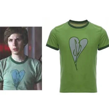 Scott Verski Kostum Srce Zvonec Majica za Moške Zelena Natisnjeni T-Shirt Tee Moški Priložnostne Kratek Sleeve Zgornji del