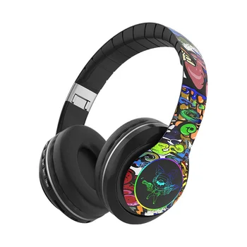 Novo Žareče Bluetooth Slušalke Grafiti Brezžične Slušalke Z HD Mic Noise Cancel] (Hi-fi Globok Bas slušalke igralec fone sem fio
