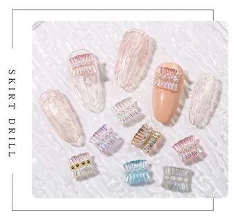 50pcs/paket Aurora Fantom Obleko Čipke Pearl 3D Pregleden Majhne Nail Art Okras Manikura DIY Dodatki