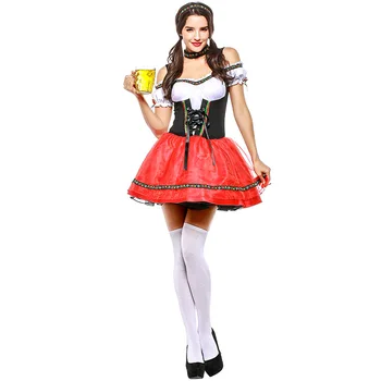 Odrasle Ženske, Nemški Tradicionalno Pivo Festival Oktoberfest Obleko Za Noč Čarovnic Cosplay Kostume Vlogo Igrajo Obleko