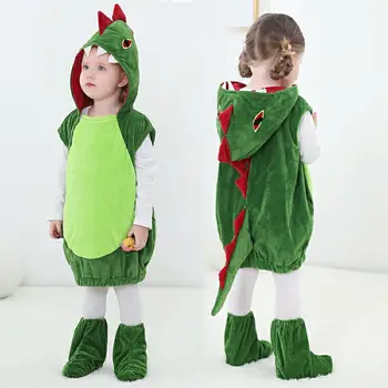 Otrok je Dinozaver Kostum Telovnik Hoodie za Fant Dekle Z Nogo Zajema Karneval Purim Roleplay Obleke Uspešnosti Oblačila Obleke