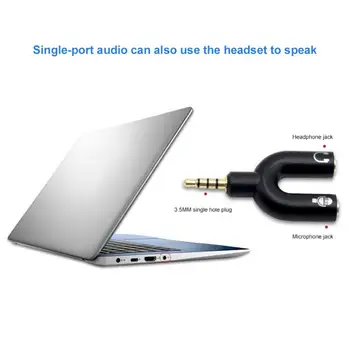3,5 mm Slušalke Mikrofon, Audio Splitter U Formi 1 Do 2 Pretvornik Stereo Adapter za Slušalke Standardna Ctia Adapter