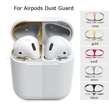 Kovinski Prah Stražar Nalepke za Apple AirPods Primeru Zajema Prah-dokazilo Zaščitno folijo Nalepke Kože Protector za Airpods Dodatki
