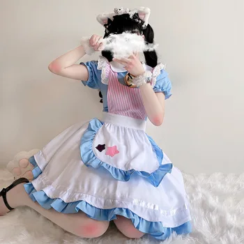 Mačka Devica Cosplay Kostume Mehko Dekle Lolita Obleko Bell Cat Dekle Kawaii Obleko, Delovne Obleke, Anime Disfraz Plus Velikost Oktoberfest