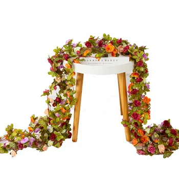 250 cm Dvignila Umetno Cvetje Božič Garland za Poročni Sobi Doma Dekoracijo Scrapbooking Jeseni Vrt Diy Ponaredek Rastlin vinske Trte