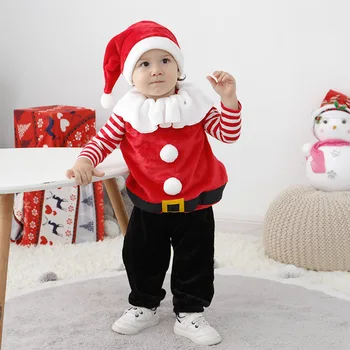 Otroška Oblačila za Santa Claus Hooded Uspešnosti, Otroška oblačila, Oblačila za Moške In Ženske Štiri Delni Set Božič Otroke