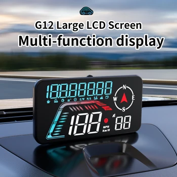 WYING G12 GPS HUD Lepilo Head-Up Zaslon LCD Zaslon Ura Alarm Digitalni merilnik Hitrosti, Sistemi Smart Auto Dodatki za Elektronske