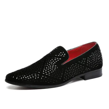 TOP blagovne Znamke Moških loafers Black Diamond Okrasnih Konice moški čevlji Kovice Priložnostne Stanovanj superge debelo b81