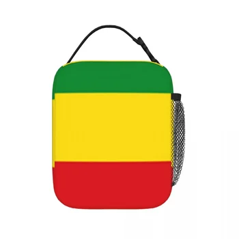 Stari Etiopski Zastavo Izolirana Kosilo Prenosne Torbe za Piknik Torbe Toplotne Hladilnik Kosilo Polje Kosilo Tote za Žensko Delo Otrok Šola