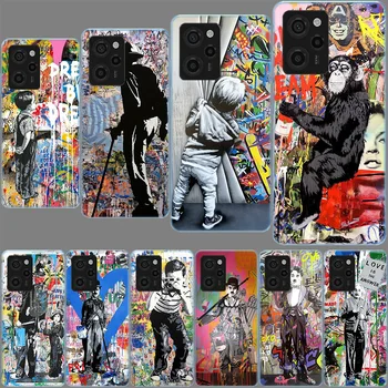Banksy Grafiti Umetnost Povzetek Primeru za Xiaomi Pocophone X5 M5S X3 NFC M5 X4 GT F3 F2 M3 F1 M4 Pro A2 A3 CC9E Opomba 10 Lite TPU Sof
