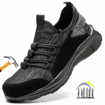 delo varnosti superge industrijska varnost škorenj za ženske, moške Dihanje varovalni čevlji svetlobe delo čevlji moški čevlji z jekla toe