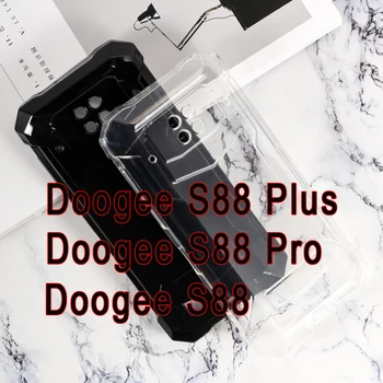 DoogeeS88 Hrbtni Pokrovček Za Doogee S88 Pro Plus Primeru Telefon Zaščitni Lupini Črno Transparentno Razkošje Mehke TPU Za Doogee S88 Primeru