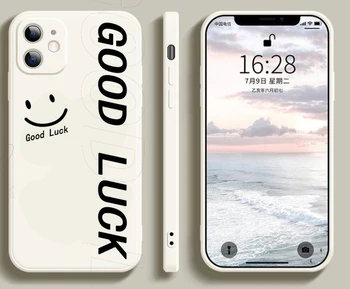 Telefon Primeru Za IPhone 14 13 12 11 Pro Max Nasmeh Srečno Primeru Zajema Mehko Shockproof Fotoaparat Varstvo