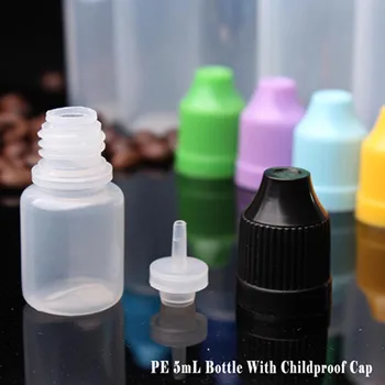 Hitra Dostava Mehki Slog PE Iglo Steklenice 5ml Plastične Stekleničke S Kapalko Otrok Dokaz, Kape LDPE E Tekočine Prazno Steklenico