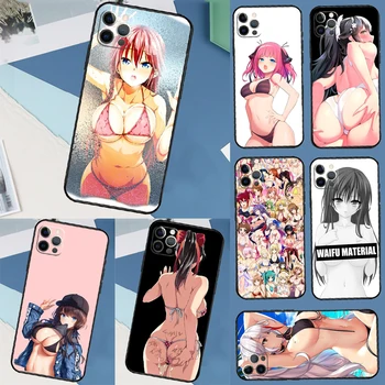Anime Poletne Bikini Dekleta Primeru Telefon Za iPhone 15 11 12 13 14 Pro Mini Max X XR XS MAX SE 2020 7 8 Plus Kritje Coque