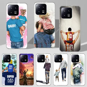 Oče In Baby Girl Boy Primeru za Xiaomi Mi 11 11T A2 Opomba 10 9T 13 8 12 12X 11i 9 Lite CC9 12T Pro A3 CC9E Silikonski Pokrovček Telefona