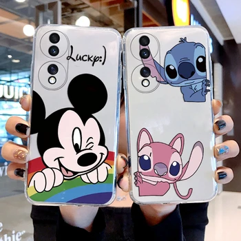 Lucky Duck Donald Šiv Srčkan Risanka za Čast 70 Telefon Primeru Silikon TPU Funda Pokrov Prozoren Jasno Minnie Mouse Mickey