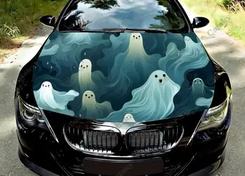 Scary Halloween Ilustracije Avto, Kapuco, Nalepke Vinyl Zaviti Vinil Film Pokrov Motorja Nalepke Nalepka na Avto Auto Dodatki