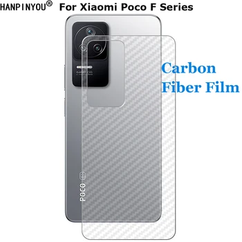 Za Xiaomi Poco F3 F4 F5 GT Pro 3D Ogljikovih Vlaken zadnji Zadnji Film Stiker Screen Protector (Ne Kaljeno Steklo)
