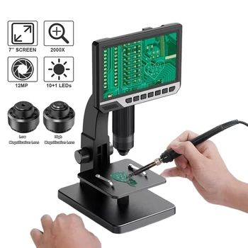 Ročni Mikroskop Fotoaparat Industrijske WIFI 7 Palčni LCD-Digitalni Laboratorijski Mikroskop za PCB Pregled