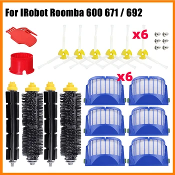 Zamenjava Rezervnih Delov za IRobot Roomba 671 / 692 Robot sesalnik Pribor Glavni Valj Strani Krtačo Hepa Filter Kompleti