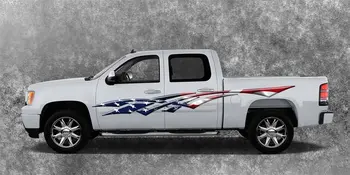 2 Avto, Tovornjak Ameriško Zastavo Strani Decals Grafike, Črte, Vinil #B1288 Ameri Zastavo (8 m Dolgo 96