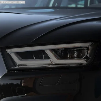 2 Kos Avtomobilski Žarometi Zaščitno folijo Prekajene Črni Odtenek Zaviti Vinil Pregleden TPU Nalepke Za Audi Q5 DV SQ5 2017-2020