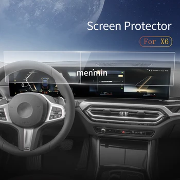 Za BMW X6 2023 Avto Nalepke Carplay Screen Protector Dash Kaljeno Steklo Zaščitno folijo Navigacije Vozila Accrssories
