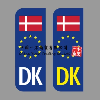 Danska z Zastavo Število Tablice, Nalepke kot Nalašč Primerna za EU na Področju Načrtovanja za Število Plošča, Film ali z Zastavo avtopralnica Varno