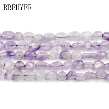 Naravni kristal Sivke vijolični kristal Nemoteno Nezakonitih Biseri 5 mm~7mm Gramoza Za Ročno izdelan Nakit zapestnica, zaradi česar DIY