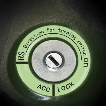 Fluorosphere Vžiga Preklopite Pokrov Avtomobila Dekoracijo Notranja Oprema Key Ring Luknjo Fluorescentna Nalepka Avto Nalepke Stiker