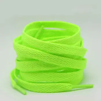 Fluorescentno zeleno shoelaces, ravno platno športna prehrana čevlji, čevlji za košarko, shoelaces, modra barva