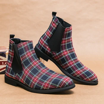 Chelsea Škornji za Moške blagovne Znamke Retro Udobno 2022 Modni Moški Čevlji Priložnostne čevlji zapatos hombre